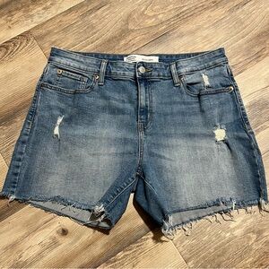Signature by Levi Strauss Blue Distressed Jean Shorts